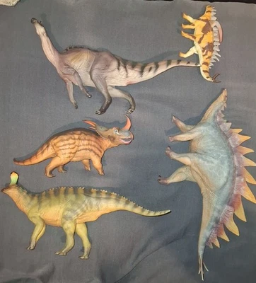 Lot Pnso Haolonggood Collecta  Stegosaurus Tsintaosaurus Olorotitan Stellasaurus - Image 1 of 2