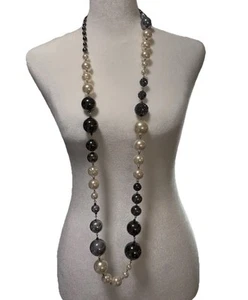 Collana Treska Chunky 44" con perline firmata dichiarazione - Foto 1 di 7
