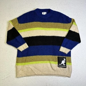 Kangol H&M Crewneck Sweater Men’s Size Large Blue Green Oversized Wool Sweater - Picture 1 of 5