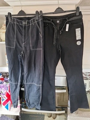 Womens Black Jeans Size 14 H&M in Good Used Condition  George Brand New - Image 1 of 3