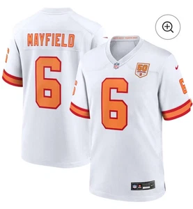 Baker Mayfield #6 2025 50th Anniversary White 76' Bucs Herren Replica Trikot - Bild 1 von 1