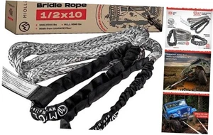 Tree Saver Tow Strap 1/2/'' x10' - Bridle Recovery Rope W.L.L. 1/2x10 Grey - Picture 1 of 7