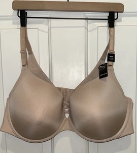 NUOVO Reggiseno Torrid XO Boost Plunge Push Up Schiena Liscia Lisciante 46DD Rosa Polvere - Foto 1 di 7