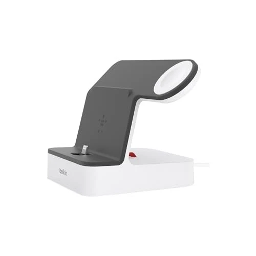 BELKIN 2-IN-1 IPHONE & APPLE WATCH CHARGING DOCK - F8J237V2 - WHITE - Image 1 of 4