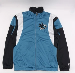 Talla L - Chaqueta de Pista Vintage Starter San Jose Sharks - Imagen 1 de 12