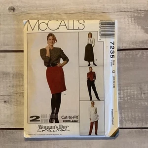 McCalls 7235 Sewing Pattern Skirt Pants W/ Side Pockets Misses Sz 20-24 UNCUT - Picture 1 of 4