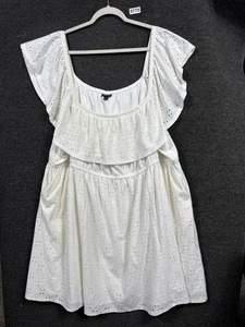 Torrid schulterfreies Strick-Skaterkleid mit Ösen Damengröße 5 (5X) weiß - Bild 1 von 7