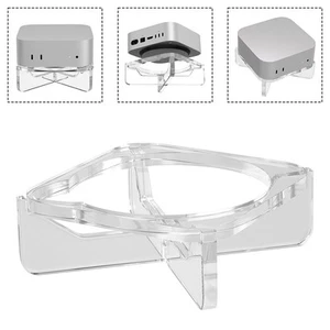 Sleek Acrylic Desktop Mount for Mac Mini M4/M4Pro with Space Saving Design - Afbeelding 1 van 12
