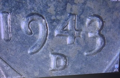 1943-D RPM D/D Choice AU About Uncirculated Steel Lincoln Wheat Cent - Image 1 of 4