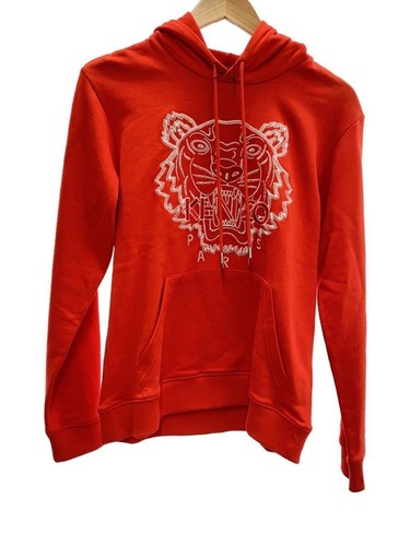 Felpa con cappuccio KENZO FB55SW3304MM S cotone rosso usata