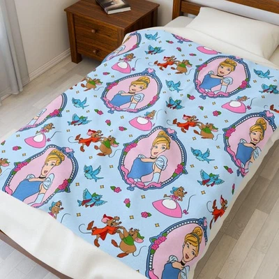Cinderella Princess Coquette Mirror Jaq And Gus Mouse Cinderella Blanket - Image 1 of 4