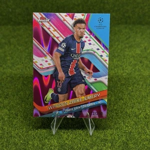 Warren Zaire-Emery Pink RayWave /250 2024-25 Topps Finest UEFA Soccer - Picture 1 of 2