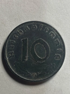 AUTHENTIC "10 Reichs Pfennig" COIN OF THIRD REICH NAZI GERMANY,  random dates - Image 1 of 2