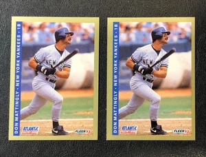 (2)x Don Mattingly 1993 Fleer Atlantic Collector's Edition Baseball Insert Cards - Picture 1 of 2