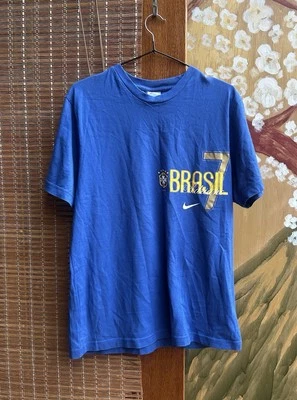 Vintage 2000’s Nike Brazil #7 Adriano T-Shirt Soccer Football Blokecore Size L - Image 1 of 4