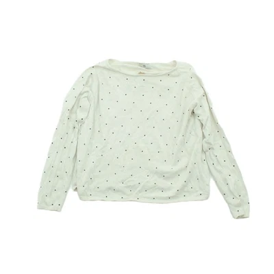 Top básico de mujer La Redoute S blanco 100 % algodón manga larga Foto 1 de 4