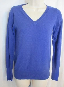 Reg Size  S Mossimo Purple Knit Top V-neck Long Sleeve Nylon Rayon Blend - Picture 1 of 4