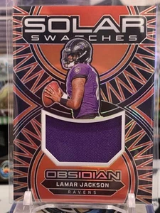Lamar Jackson 2024 Obsidian Football Solar Swatches Baltimore Ravens NFL ๐ฅ๐ฅ - Picture 1 of 2
