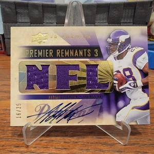 2008 Upper Deck Premier Football Adrian Peterson Triple Jersey Auto 16/25! Read - Picture 1 of 3