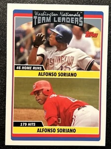 2006 Topps Updates & Highlights - Team Leaders #UH295 Alfonso Soriano - Picture 1 of 2