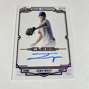 Josh Wolf 2019 Leaf Trinity **CLEAR AUTOS Purple** CAJW2 Josh Wolf Guardians /10 - Picture 1 of 7