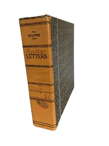 VTG 1940'S Eclipse Cardboard Letters File Box Alphabetical Index Gold and Black - Picture 1 of 13
