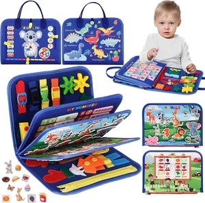 Busy Board Montessori Preschool Educational Busy Book Travel Toys for Toddlers - Picture 1 of 9