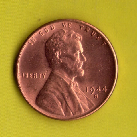 1944 S Uncirculated Penny WW 2 Era Coin Cover