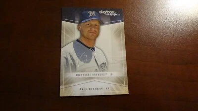 2005 SKYBOX AUTOGRAPHICS # 32 LYLE OVERBAY   BASEBALL CARD - Image 1 of 2