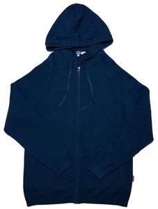 Devereux Proper Threads Golf Full Zip Hoodie Cardigan Sweater Teal Blue Medium M - Picture 1 of 5