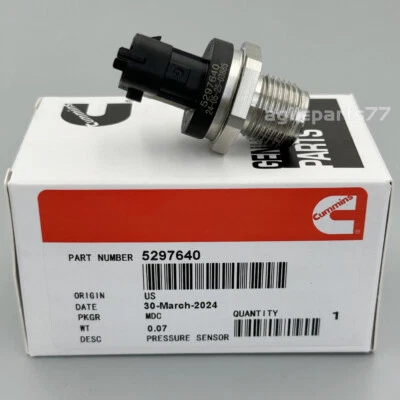 Fuel Rail Pressure Sensor for 2007-12 Dodge Ram 5.9L 6.7L Cummins Engine 5297640 Foto 1 de 4