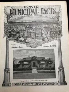 ANTIQUE VINTAGE CITY OF DENVER MUNICIPAL WEEKLY NEWSPAPER AUG 3, 1912 - Bild 1 von 1