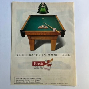 Vintage Basic Cigarettes Magazine Print Ad Full Page Color Advertisement 1994 - Picture 1 of 2