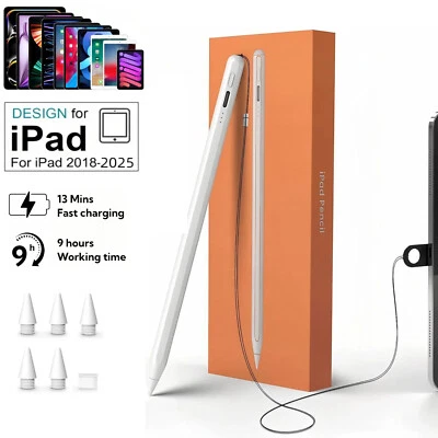 Lápiz óptico para iPad con cordones antipérdida, 13 minutos carga rápida y rechazo de palma Foto 1 de 4