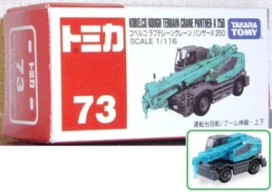 1/116 Tomica #73 KOBELCO ROUGH TERRAIN CRAME PANTER-X 250 TakaraTomy + - Picture 1 of 1