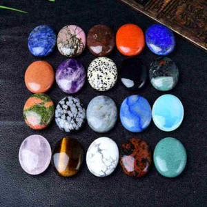 Natural Quartz Pocket Gemstone Crystal Polished Palm Worry Stone Healing Reiki - Picture 1 of 151