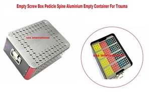 Orthopedic Empty case box for Pedicle spine screw aluminium Container for Trauma - Picture 1 of 10