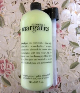 ~PHILOSOPHY~3 in 1 SHOWER GEL~SENORITA MAGARITA~ w/ Pump~32 OZ-HUGE *NEW* - Bild 1 von 1
