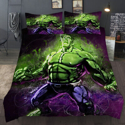 Marvel Hulk Duvet Cover With Pillow Cases Quilt Cover Bedding Set All Sizes New • 28.10€