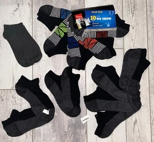 Hanes Socks size L (Shoe Size 3-9) Lot of 13 Pairs/No-Show/Wicking/Breathable - Picture 1 of 9