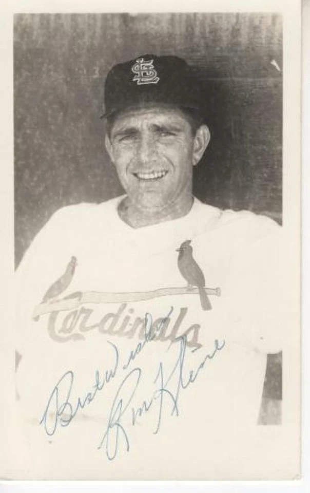 Postal 4x6 firmada por Ron Kline St. Louis Cardinals con certificado de autenticidad Foto 1 de 1