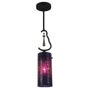 Woodbridge Lighting Haley 1-light Steel & Glass Mini Pendant in Purple Mosaic - Picture 1 of 1