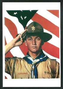 Boys Scouts of America - Disegno di Norman Rockwell - cartolina cm 10,5 x 15 - 7 - Picture 1 of 1
