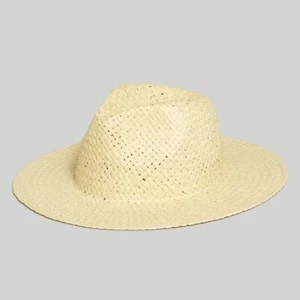NWT Madewell M/L Woven Straw Hat Dried Straw Lightweight Natural Women's NP779 - Picture 1 of 9