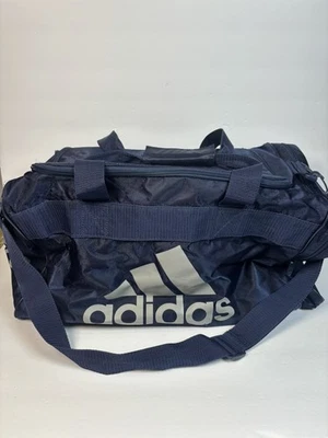 Bolsa de viagem Adidas azul marinho/cinza alça de ombro 20”x9.5”x11.5” grande - Imagem 1 de 4