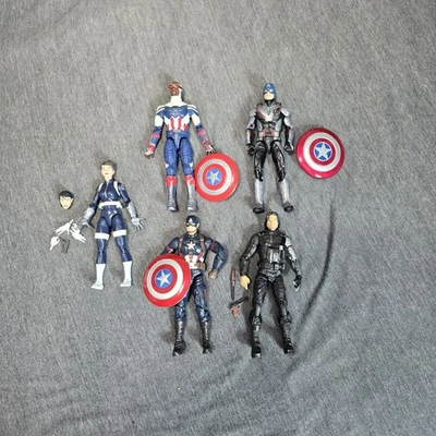 Marvel Legends Lot Of 5 Captain America Falcon Winter Soldier Quake  - Image 1 of 4