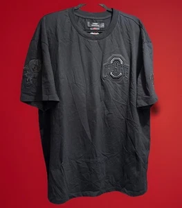 Pro Standard Ohio State Buckeyes Hemd Herren XL dreifach schwarz bestickt neu ohne Etikett - Bild 1 von 8