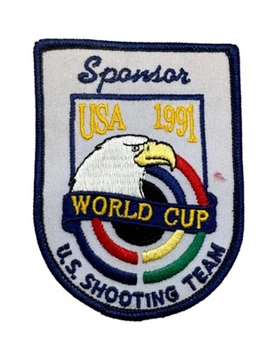 Estados Unidos 1991 Mundial EE.UU. Parche patrocinador del equipo de tiro Foto 1 de 3