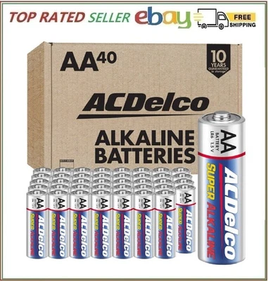 ACDelco 40-Count AA Batteries, Maximum Power Super Alkaline Battery, 10-Year She - Image 1 of 4