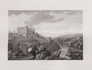 Toledo Castilla-La Mancha Espana Spain Spanien grabado Swinburne 1808 - Picture 1 of 1